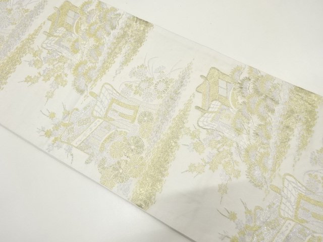 JAPANESE KIMONO / ANTIQUE FUKURO OBI (MATERIALS) / WOVEN KASAMATSU / M